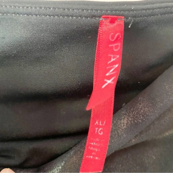 SPANX Black Faux Leather Leggings Size XL - Picture 9 of 11